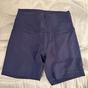 Lululemon 8” biker shorts size 8 in navy. EUC